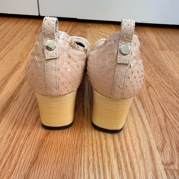 Lanvin Nude Beige Ballet Flats with Black Patent Cap Toe - Picture 8 of 12